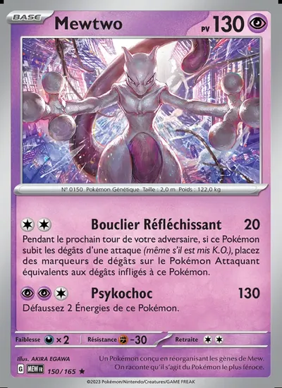 Carte Mewtwo, 151, 150/165